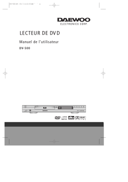 Daewoo DV-500 Manuel utilisateur