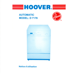 Hoover D 7178 Manuel utilisateur