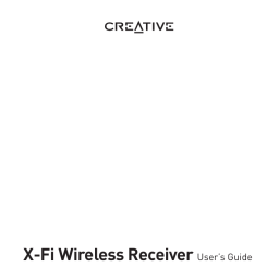 Creative X-FI WIRELESS RECEIVER Manuel utilisateur