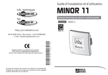 Manuel du propriétaire | DELTA DORE MINOR 11 Manuel utilisateur | Fixfr