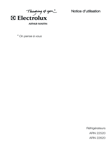 Manuel du propriétaire | ARTHUR MARTIN ARN22620 Manuel utilisateur | Fixfr
