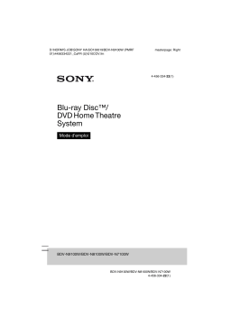 Sony BDV-N8100W Manuel utilisateur