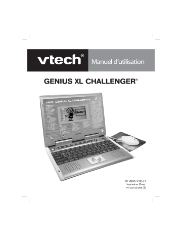 Manuel du propriétaire | VTech GENIUS XL CHALLENGER Manuel utilisateur | Fixfr