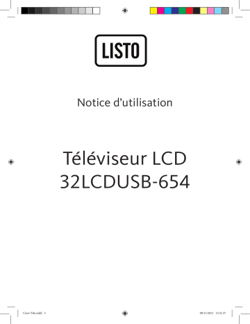 Manuel du propriétaire | Listo TELEVISEUR LCD 32LCDUSB-654 Manuel utilisateur | Fixfr