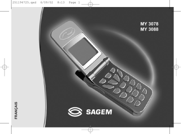 Manuel du propriétaire | Sagem MY3088 Manuel utilisateur | Fixfr