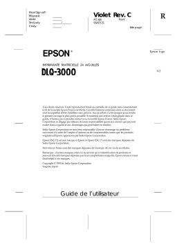 Epson DLQ-3000 Manuel utilisateur