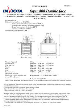 Invicta FOYER 800 GRANDE VISION DOUBLE FACE Manuel utilisateur
