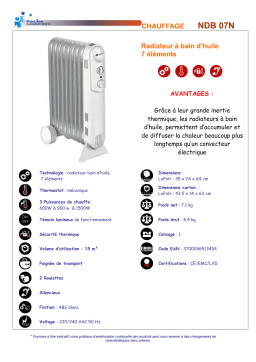 PUR LINE NDB 07N Manuel utilisateur