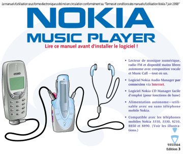 Manuel du propriétaire | Nokia Music Player Manuel utilisateur | Fixfr