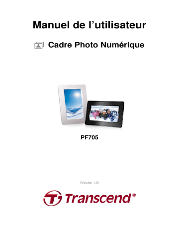 Manuel du propriétaire | Transcend PF705 Manuel utilisateur | Fixfr