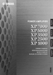Yamaha XP7000 XP5000 XP3500 XP2500 XP1000 Manuel utilisateur