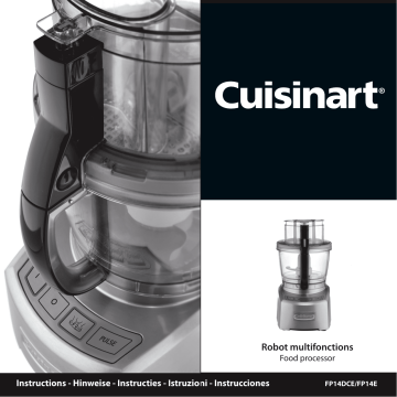 Manuel du propriétaire | Cuisinart FP14DCE Manuel utilisateur | Fixfr