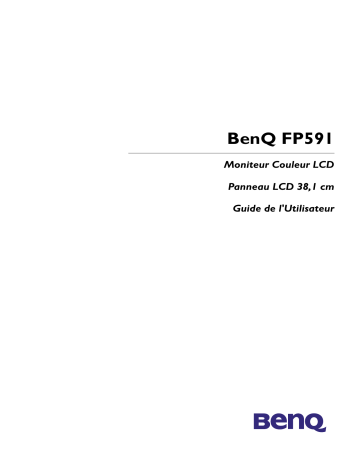 Manuel du propriétaire | BenQ FP591 Manuel utilisateur | Fixfr