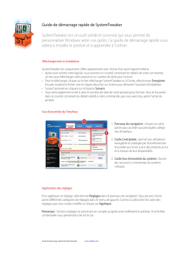 UNIBLUE SYSTEMTWEAKER Manuel utilisateur