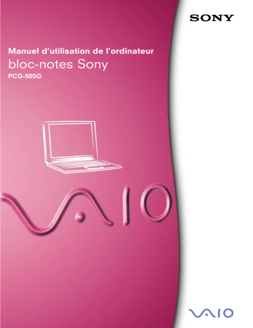 Manuel du propriétaire | Sony PCG-505G Manuel utilisateur | Fixfr