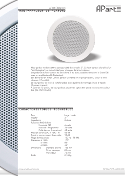 APART CMM108 Manuel utilisateur