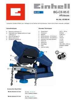 EINHELL BG-CS 85 E Manuel utilisateur