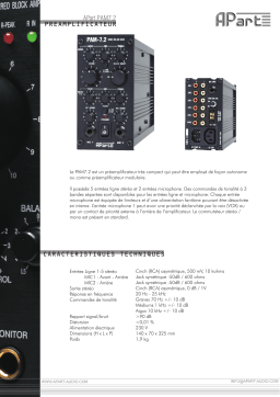 APART PAM7.2 Manuel utilisateur