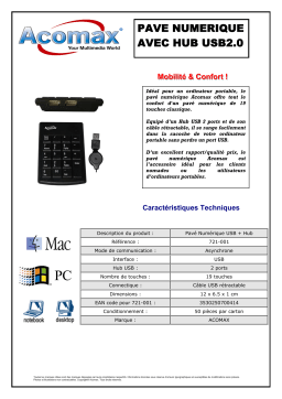 ACOMAX PAVE NUMERIQUE USB Manuel utilisateur