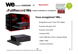 WE DIGITAL FULL RECORD Manuel utilisateur