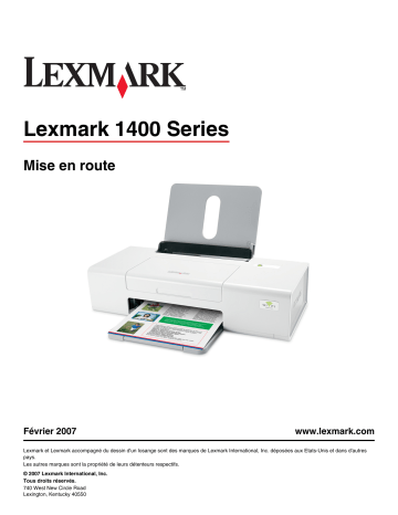 Manuel du propriétaire | Lexmark Z1420 Manuel utilisateur | Fixfr