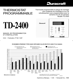 Honeywell TD2400 Manuel utilisateur