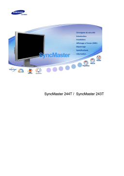 Samsung SYNCMASTER 244T Manuel utilisateur