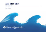 Cambridge Audio AZUR 540R Manuel utilisateur