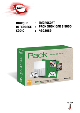 Microsoft XBOX ONE S 1TO Manuel utilisateur