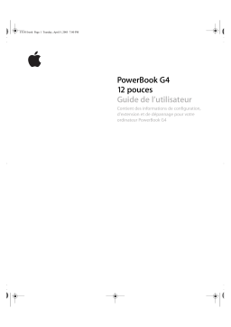 Apple POWERBOOK G4 12-INCH Manuel utilisateur