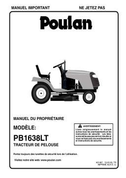 Poulan PRO PB1638LT Manuel utilisateur