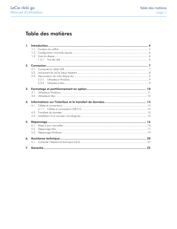 Manuel du propriétaire | LaCie Rikiki Go Manuel utilisateur | Fixfr