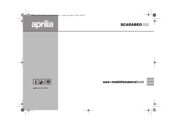 Manuel du propriétaire | APRILIA SCARABEO 500 Manuel utilisateur | Fixfr