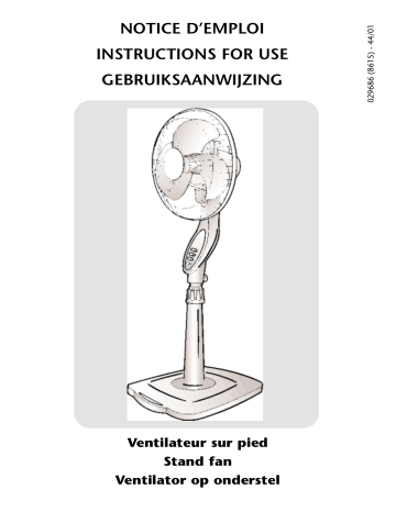 Manuel du propriétaire | CALOR CHAUFFAGE VENTILATEUR 8615 Manuel utilisateur | Fixfr