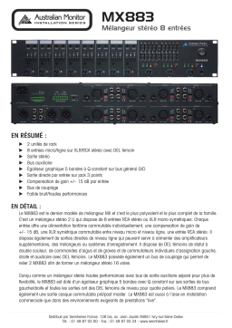 AUSTRALIAN MONITOR MX883 Manuel utilisateur