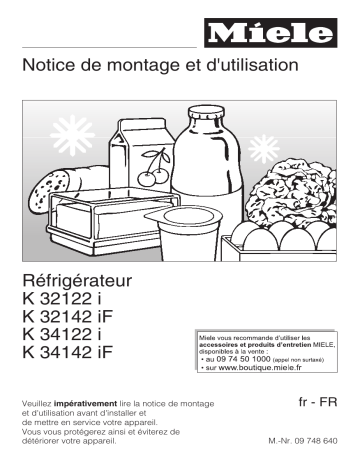 Manuel du propriétaire | Miele K 34142 iF Manuel utilisateur | Fixfr