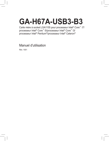 Manuel du propriétaire | Gigabyte GA-H67A-USB3-B3 Manuel utilisateur | Fixfr