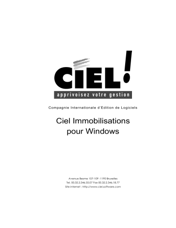 Manuel du propriétaire | Ciel IMMOBILISATIONS Manuel utilisateur | Fixfr