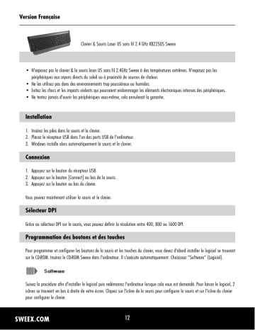 Manuel du propriétaire | Sweex KB225US Manuel utilisateur | Fixfr