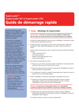 TANDBERG SUPERLOADER DLT-LTO Manuel utilisateur