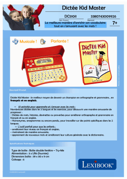 Lexibook DC510I1 Manuel utilisateur