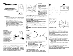 Intermatic DT11 Manuel utilisateur