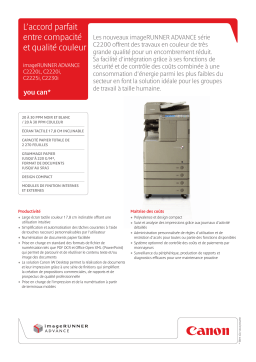 Canon IMAGERUNNER ADVANCE C2200 Manuel utilisateur