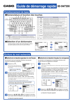 Casio XD-SW7200 Manuel utilisateur