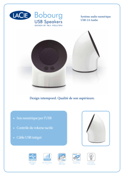 LaCie BOBOURG USB SPEAKERS Manuel utilisateur