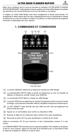 Manuel du propriétaire | Behringer BUF300 Manuel utilisateur | Fixfr