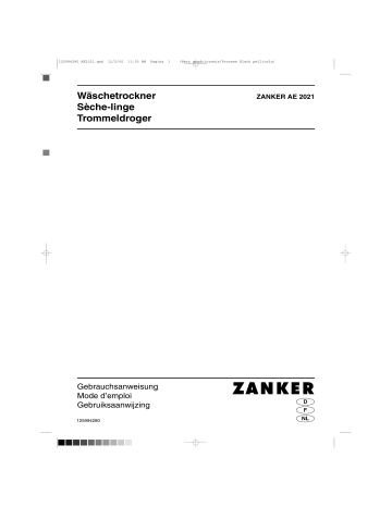 Manuel du propriétaire | ZANKER AE2021 Manuel utilisateur | Fixfr