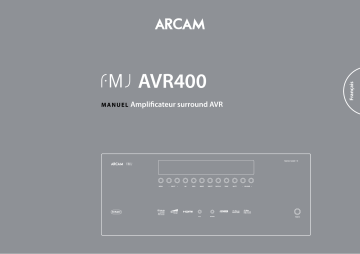 Manuel du propriétaire | Arcam FMJ AVR400 Manuel utilisateur | Fixfr