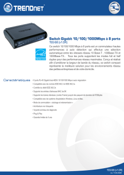 Trendnet TEG-S8 Manuel utilisateur