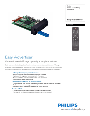 Manuel du propriétaire | Philips CRD01 Manuel utilisateur | Fixfr